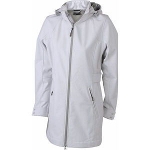 Manteau personnalisable à capuche amovible femme Blanc Argent